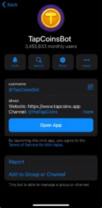 Tapcoins Telegram Airdrop